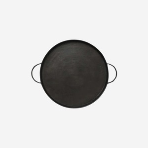 Balto Round Iron Tray with Handles