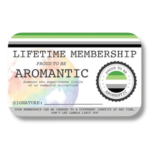 Aromantic Lifetime Membership Card - The Left And Right Collective