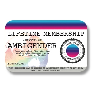 Ambigender Lifetime Membership Card - The Left And Right Collective