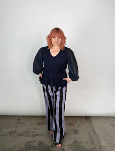 All: MY LIPS ARE SEALED PEPLUM TOP
