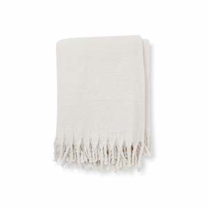 June Off-White Throw