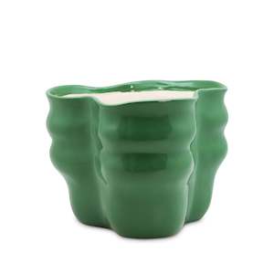 Planters Artificial Plants: August Wavy Green Planter