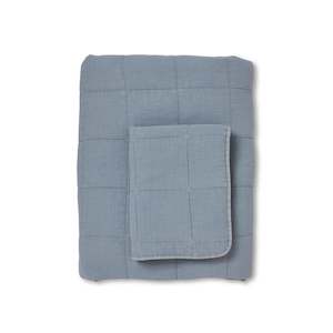 Bed Linen: Bailey Light Blue Stonewash Coverlet Set