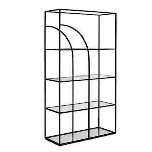 Understated Glamour: Ponte Black Arch Shelves