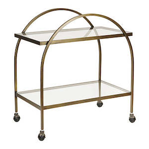 Ponte Brass Bar Cart