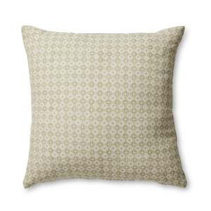 Samira Green Diamond Block Print Cushion