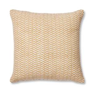 Kyra Ochre Block Print Cushion 50cm