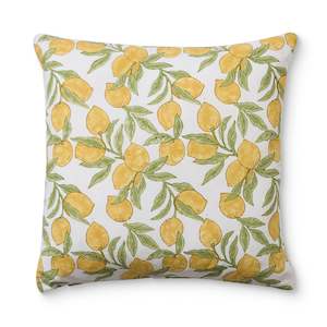Cushions: Lemon Block Print Cushion 50cm