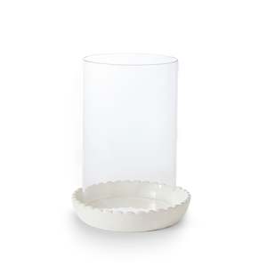 Neve White Ceramic Votive Small