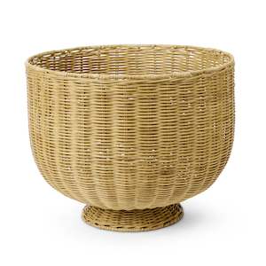 Planters Artificial Plants: Clovelly Rattan Footed Planter