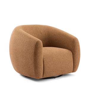 Furniture: Casa Rust Textured Swivel Chair