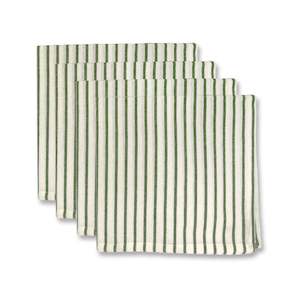 Samara Green Stripe Napkin Set 4