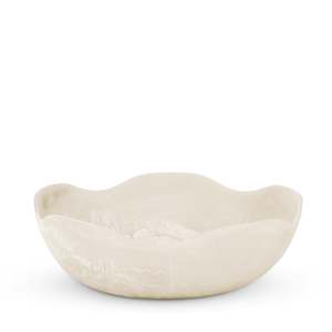 Aries Cream Resin Salad Bowl Lrg D36xH10cm