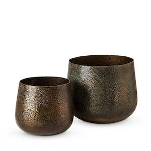 Granada Bronze Pots Set Of 2