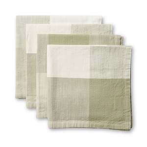 Heidi Check Green Napkin Set 4