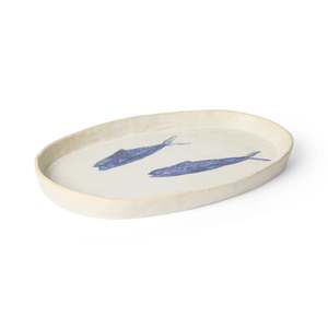 Tableware: Sardine Dark Blue Glazed Plate