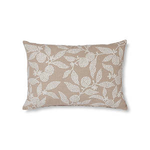 Cushions: Olena Neutral Embroidered Linen Cushion