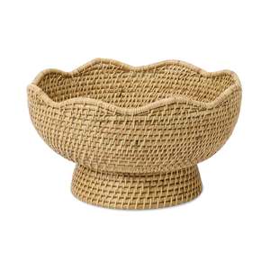 Home Decor: Clovelly Rattan Pedestal Fruit Bowl