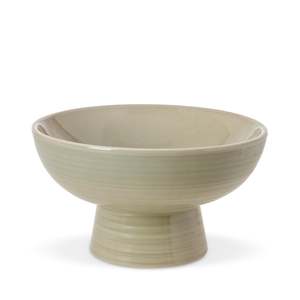 Clearance: Ceramic Sage Green Pedestal Bowl