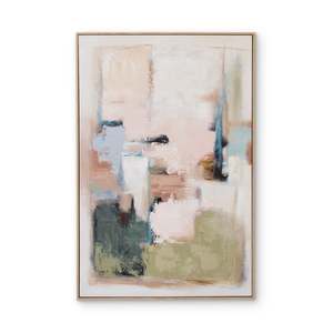 Abstract Rust/Green Wall Art 80x120cm