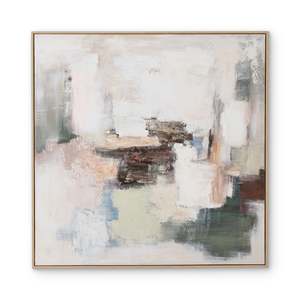 Abstract Rust/Green Wall Art 100x100cm