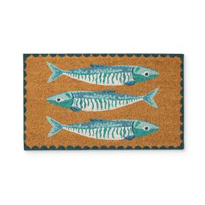 Doormats: Sardines Blue Doormat