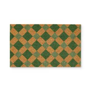 Doormats: Diamond Green Check Doormat