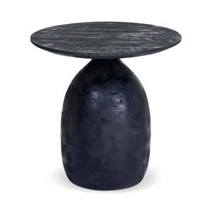 Nixon Round Side Table Black