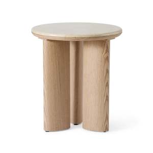 Carlyle Brown Marble Side Table