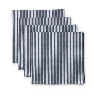 Table Linen: Samara Stripe Dark Blue Napkin Set 4
