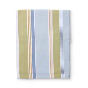 Table Linen: Fairhaven Blue/Green Stripe Tablecloth 150x350cm