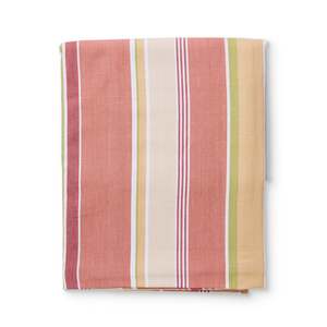 Table Linen: Fairhaven Rust Stripe Tablecloth 150x350cm