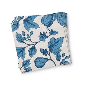 Table Linen: Morgan Blue Paper Napkin Set 20Pc