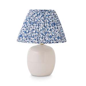 Elma Blue Pleated Table Lamp