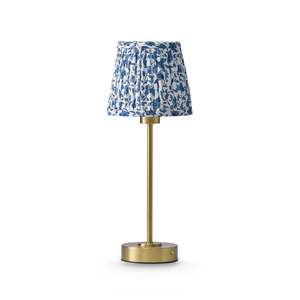 Lighting: Lucia Dark Blue Floral Pleated Shade