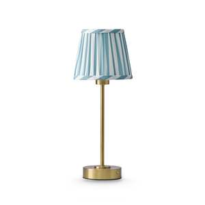 Lucia Light Blue Stripe Pleated Shade