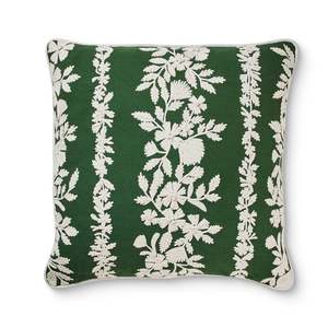 Emerson Embroidered Green Cushion 50cm
