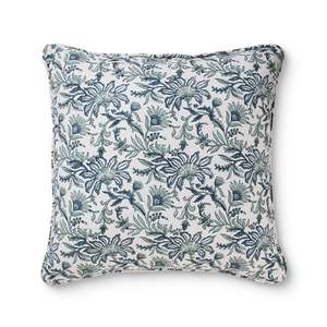 Cushions: Anthea Blue Block Print Cushion 50cm