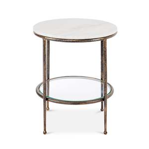Laurel Gold/Marble Side Table