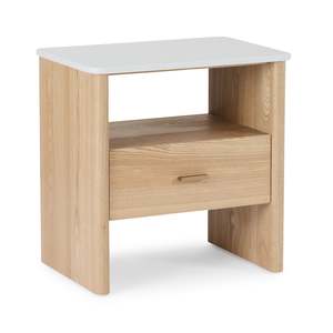 Furniture: Oscar White/Oak Bedside Table