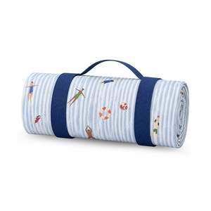 Pool Side Blue Picnic Blanket