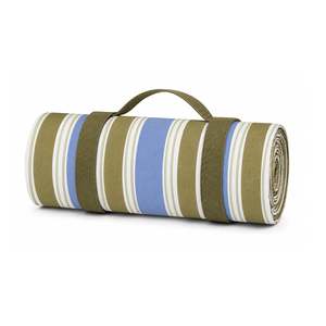 Tilly Stripe Picnic Blanket Olive