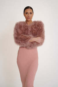 Birds Of A Feather: Birds of a Feather - BOAF60 Milly Crop Feather Jacket