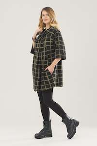 Ever Sassy - 13653 Check Cocoon Jacket