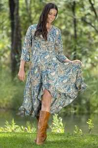 Cienna - LDR-04 Teal Wrap Dress