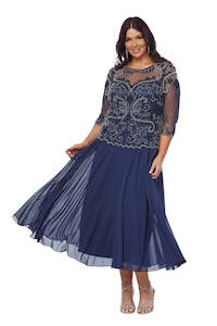 Black Tie: Layla Jones - LJ0551 Beaded Bodice Flare Dress