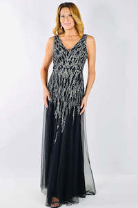 Lyman - 239803I Beaded Ball Gown