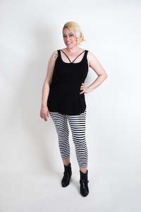 Cashews - C372/C577 Crop Stripe Tights