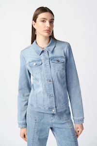 Joseph Ribkoff - 241914 Rhinestone Denim Jacket