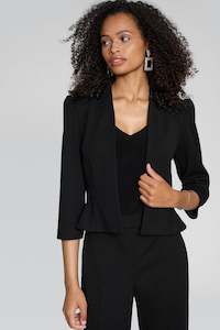 Blazers: Joseph Ribkoff - 241788 Scuba Crepe Peplum Jacket